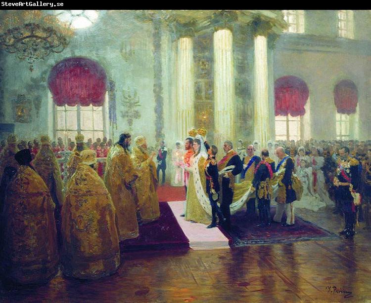 Ilya Repin Wedding of Nicholas II and Alexandra Fyodorovna,